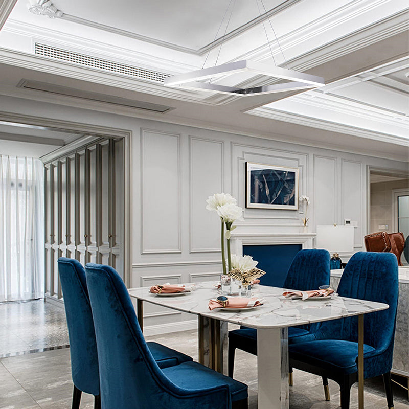 Framed LED Chandelier with Acrylic Diffuser by Bethel - view 4