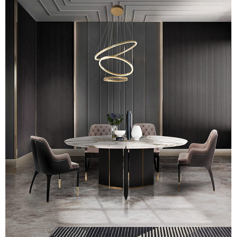 Three Halo Ring Frame LED Ceiling Fixture by Bethel - view 13