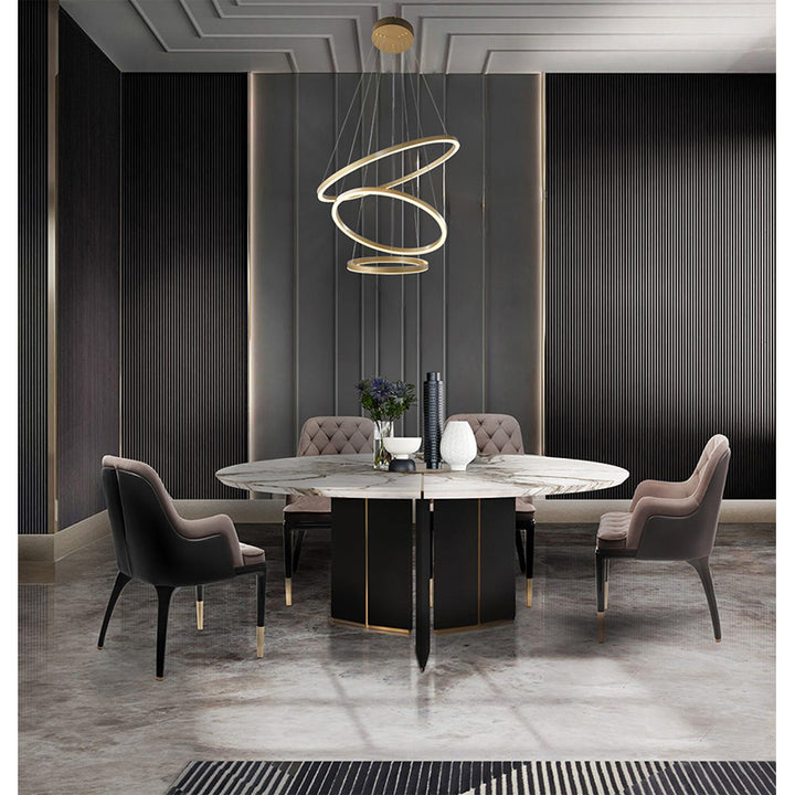Three Halo Ring Frame LED Ceiling Fixture by Bethel - view 13