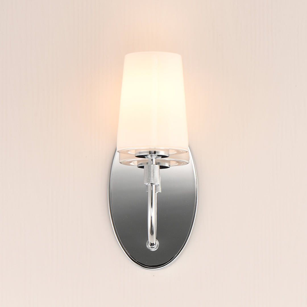 Durham Sconce White / Polished Chrome alternate view