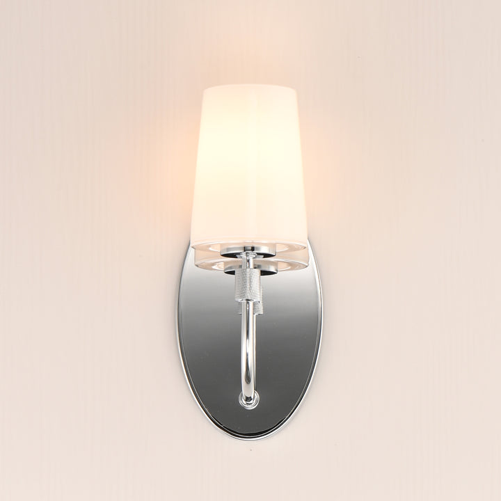 Durham Sconce White / Polished Chrome alternate view