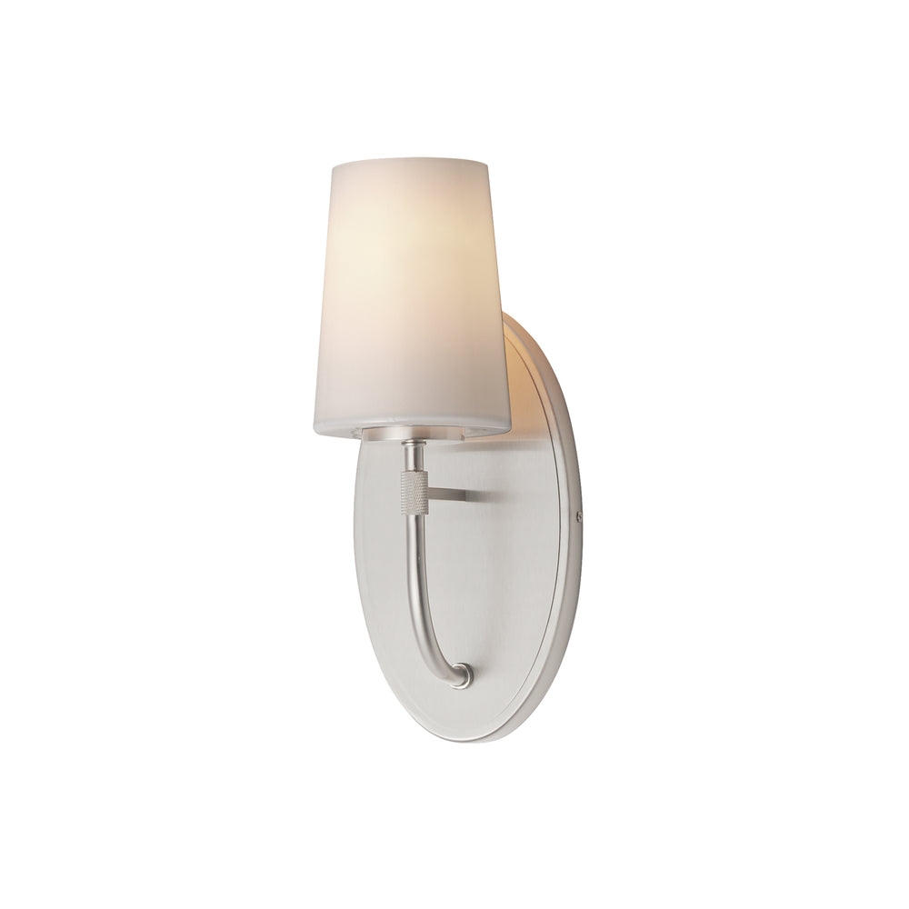 Durham Sconce White / Satin Nickel