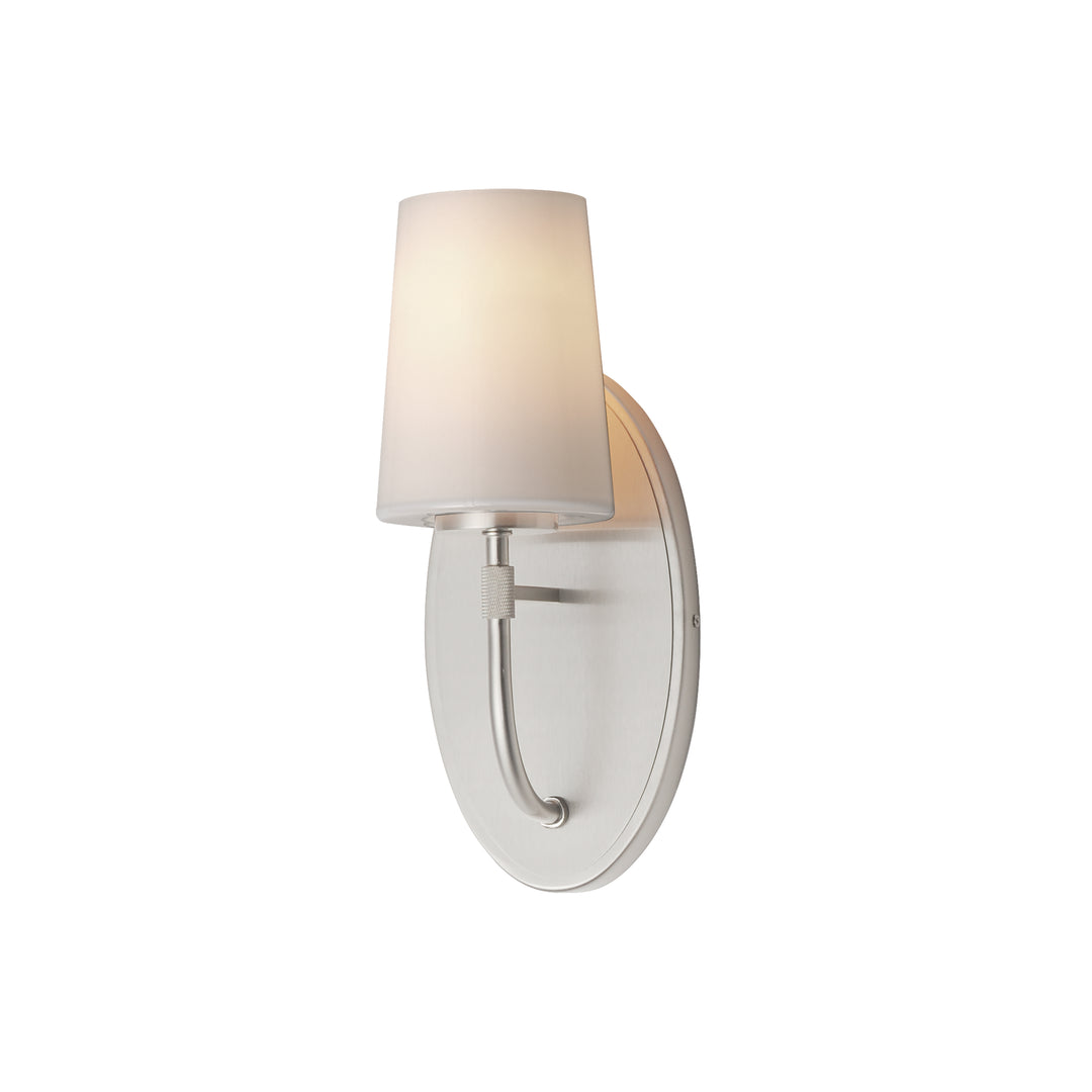 Durham Sconce White / Satin Nickel