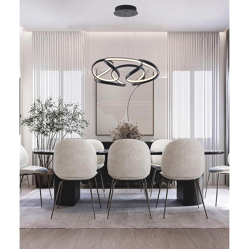 Aluminium Clustered LED Light with Acrylic Diffuser in Matte Black by Bethel