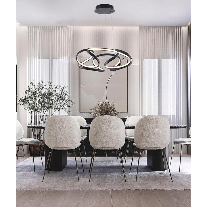 Aluminium Clustered LED Light with Acrylic Diffuser in Matte Black by Bethel