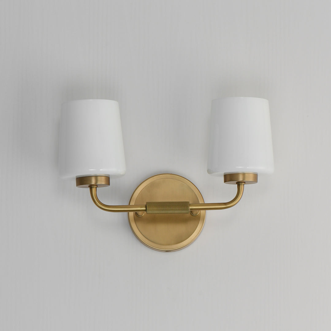 Durham Sconce White / Natural Aged Brass alternate view