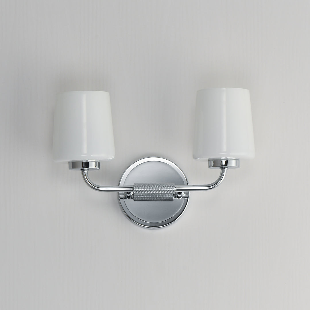 Durham Sconce White / Polished Chrome alternate view