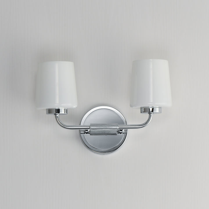 Durham Sconce White / Polished Chrome alternate view