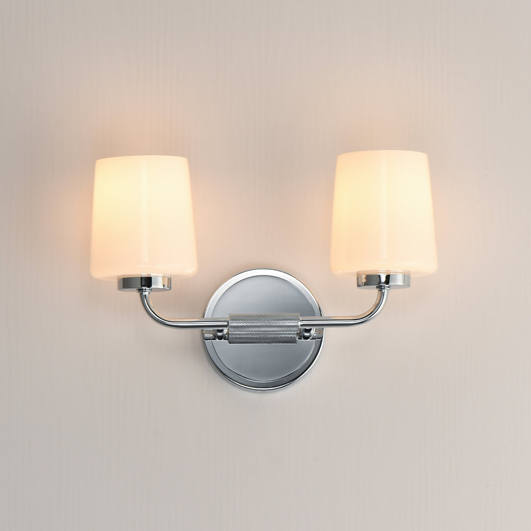 Durham Sconce White / Polished Chrome alternate view