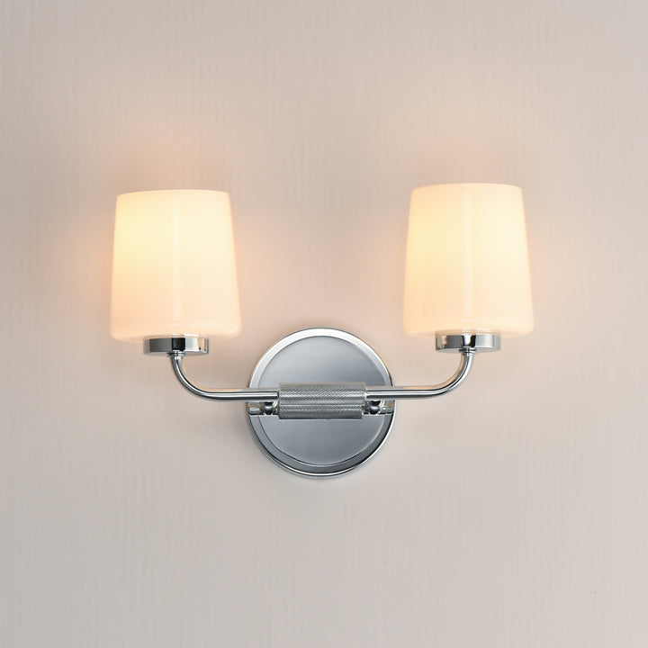 Durham Sconce White / Polished Chrome alternate view