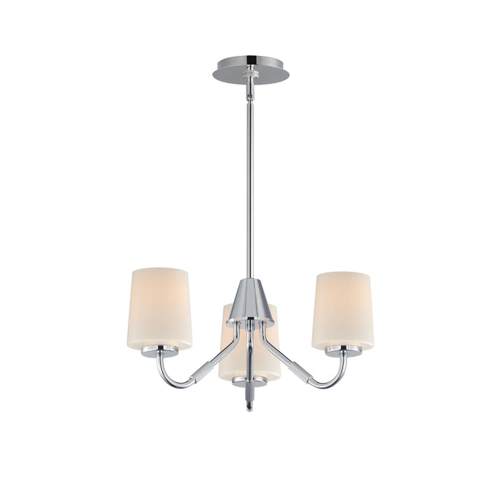 Durham Chandelier White / Polished Chrome