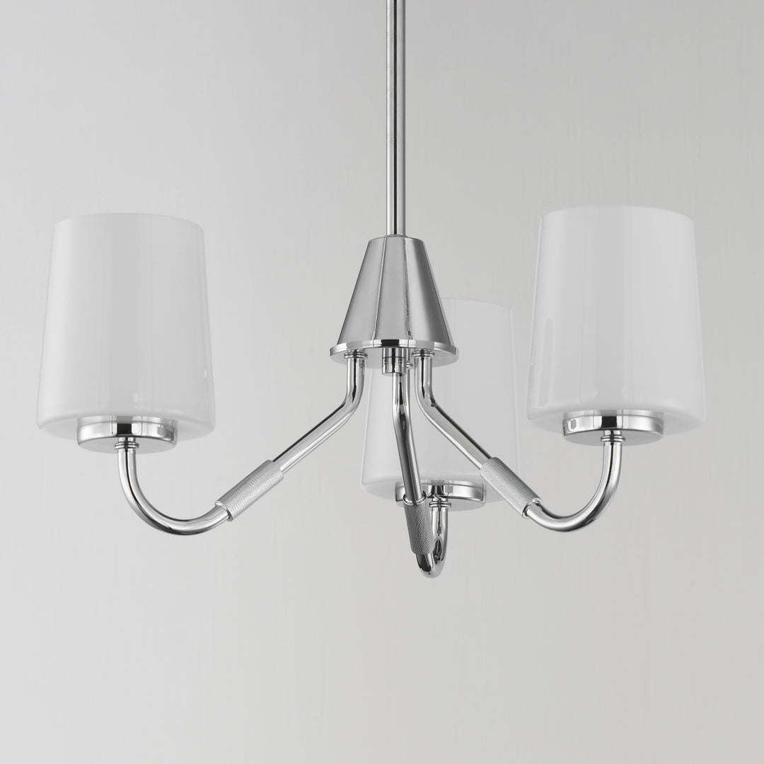 Durham Chandelier White / Polished Chrome alternate view