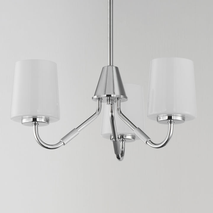 Durham Chandelier White / Polished Chrome alternate view