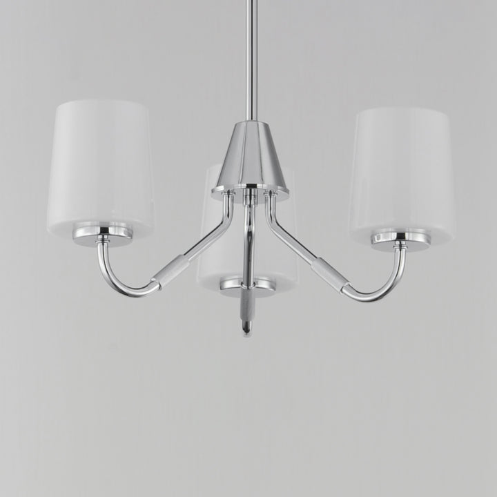 Durham Chandelier White / Polished Chrome alternate view