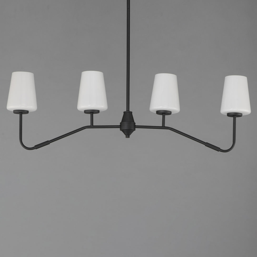 Durham 4-Light Linear Chandelier White / Black alternate view
