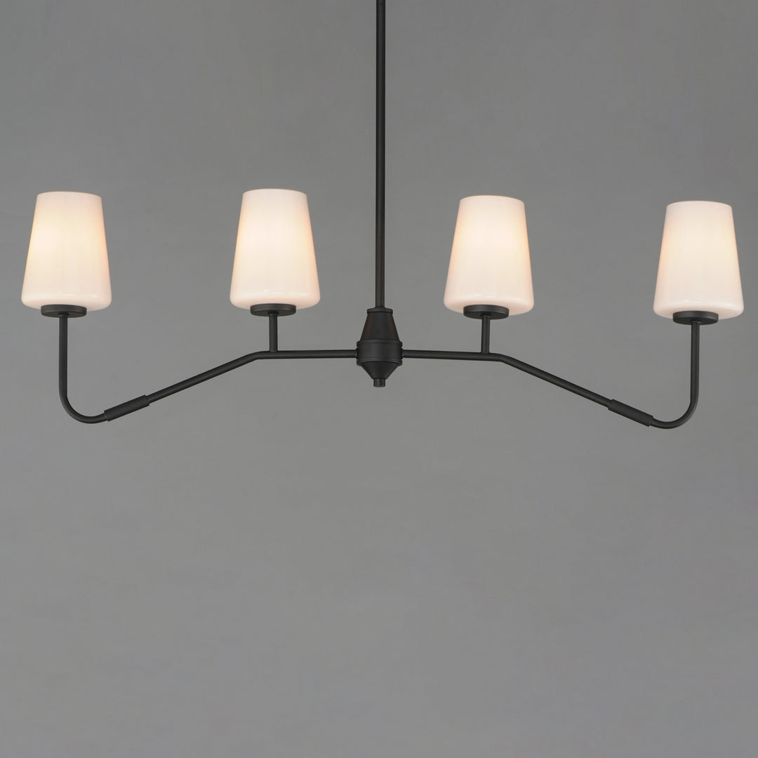 Durham 4-Light Linear Chandelier White / Black alternate view
