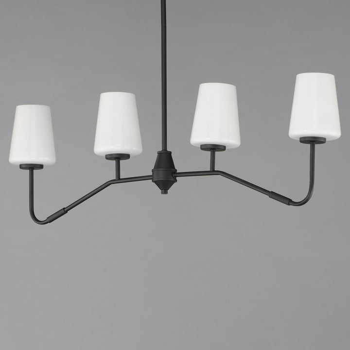 Durham 4-Light Linear Chandelier White / Black alternate view