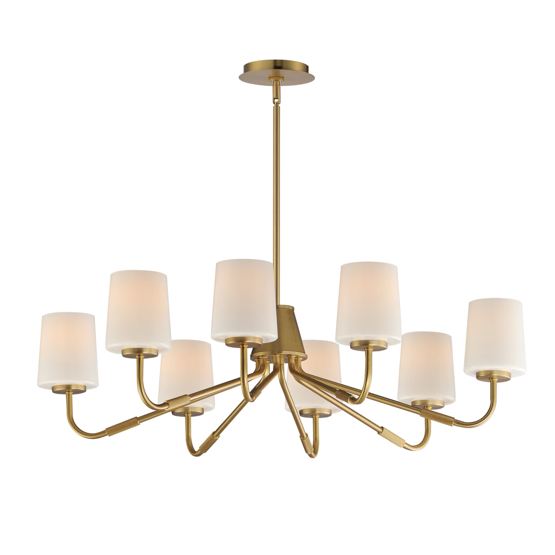 Durham Chandelier White / Natural Aged Brass