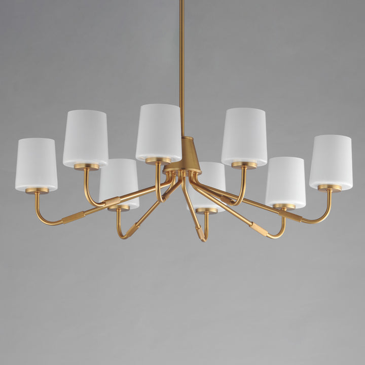 Durham Chandelier White / Natural Aged Brass alternate view