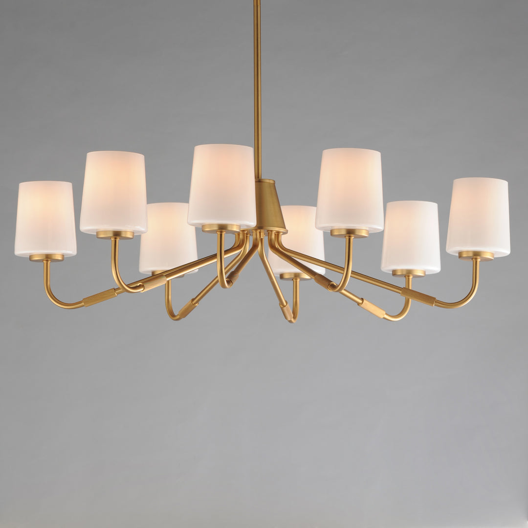 Durham Chandelier White / Natural Aged Brass alternate view