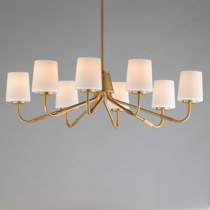 Durham Chandelier White / Natural Aged Brass alternate view
