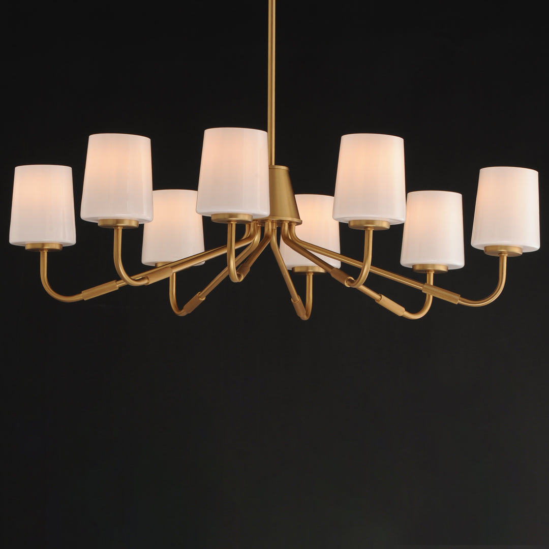 Durham Chandelier White / Natural Aged Brass alternate view