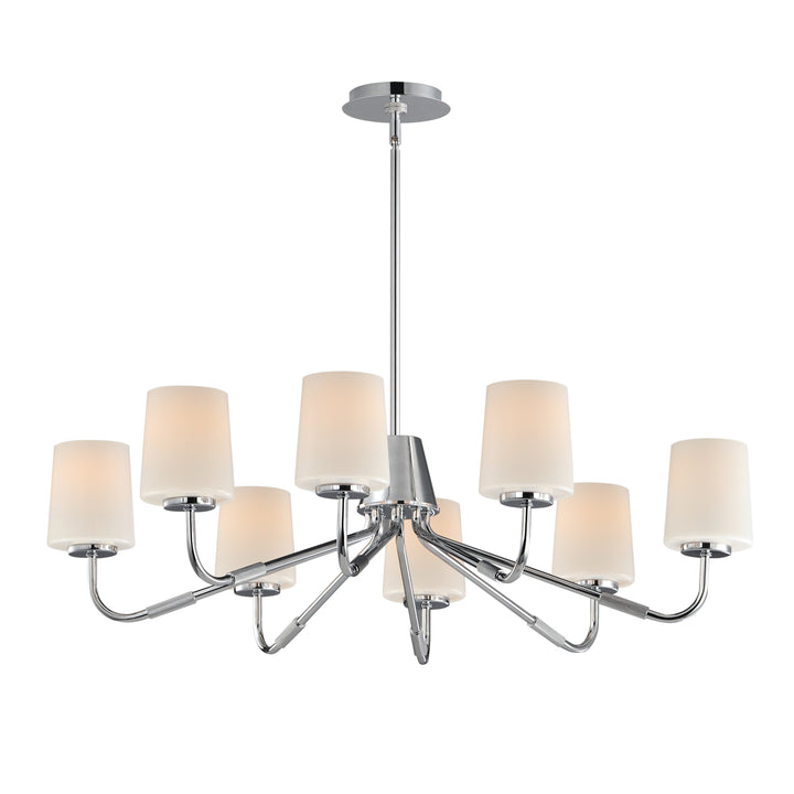 Durham Chandelier White / Polished Chrome