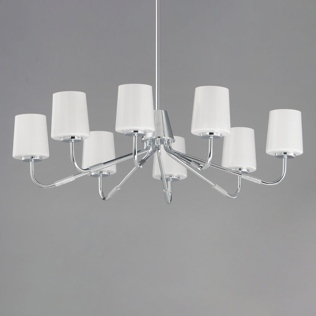 Durham Chandelier White / Polished Chrome alternate view