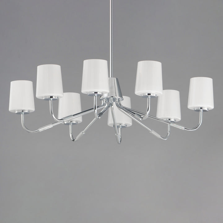 Durham Chandelier White / Polished Chrome alternate view