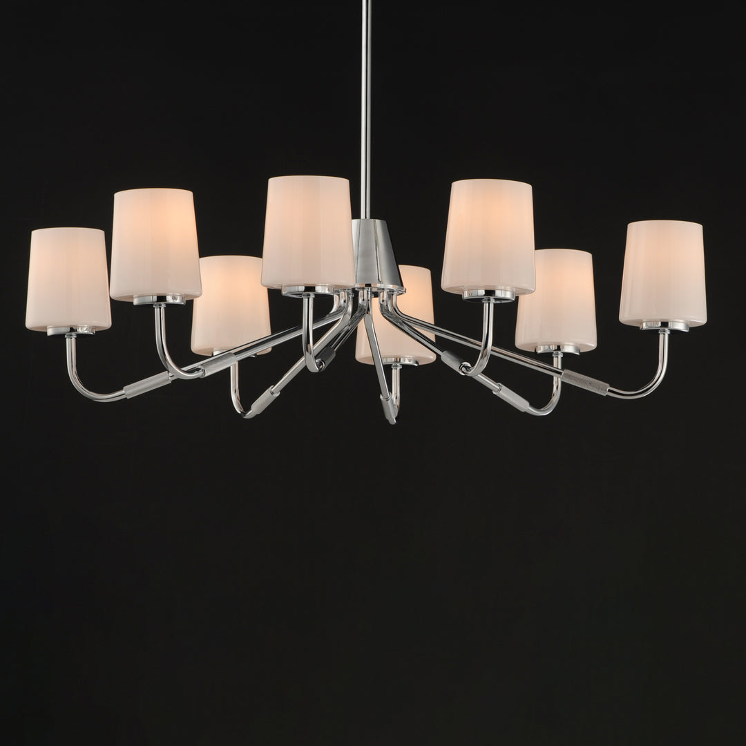 Durham Chandelier White / Polished Chrome alternate view