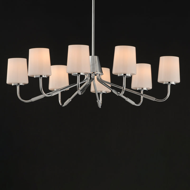 Durham Chandelier White / Polished Chrome alternate view