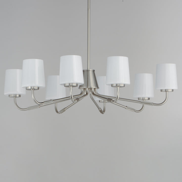 Durham Chandelier White / Satin Nickel alternate view