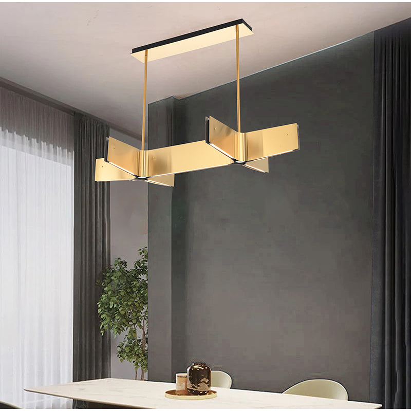 Plated Double Cross LED Chandelier by Bethel - view 5