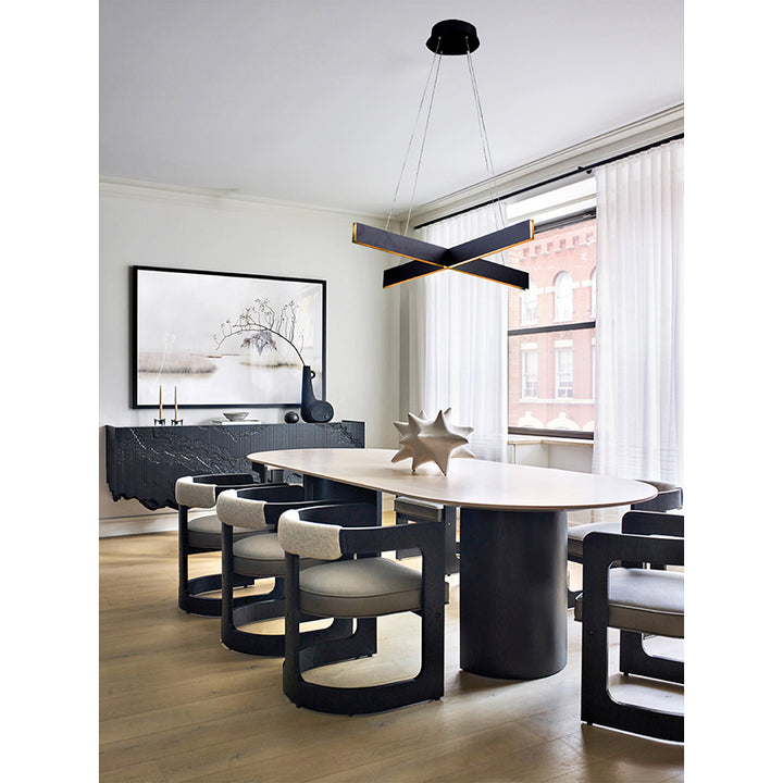 Metal and Acrylic "x" Shaped LED Light Fixture