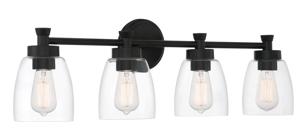 Henning Vanity Light in Flat Black by Craftmade