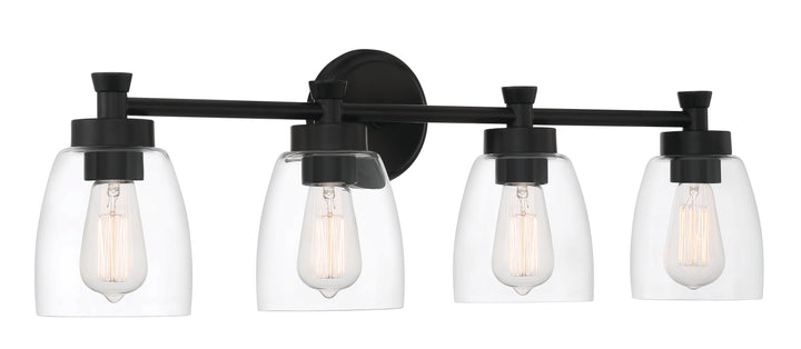 Henning Vanity Light in Flat Black by Craftmade