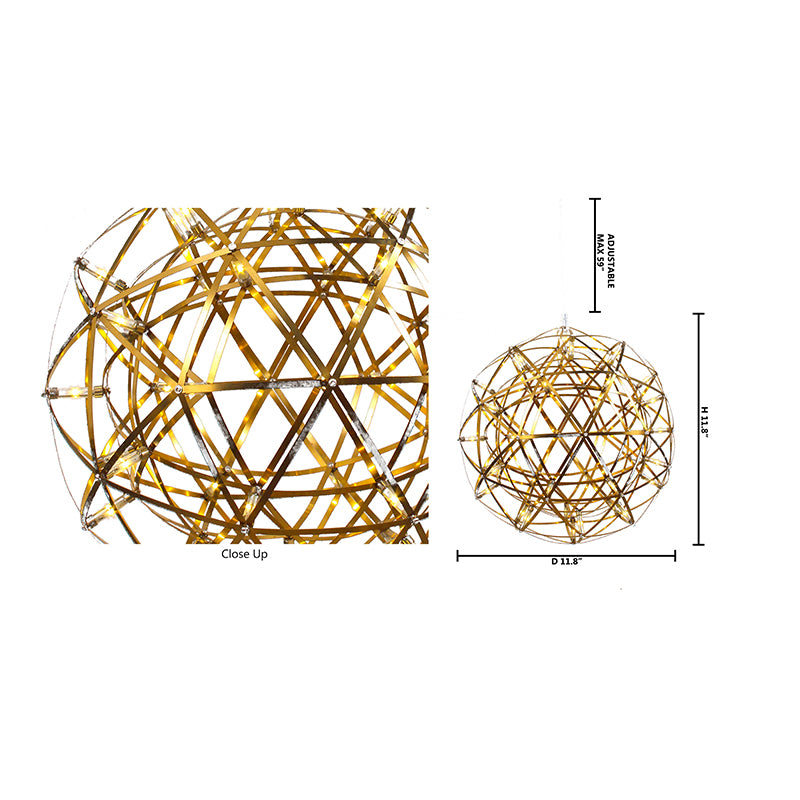Round Metal Frame LED Ceiling Fixture with LED Star Lights by Bethel - view 5