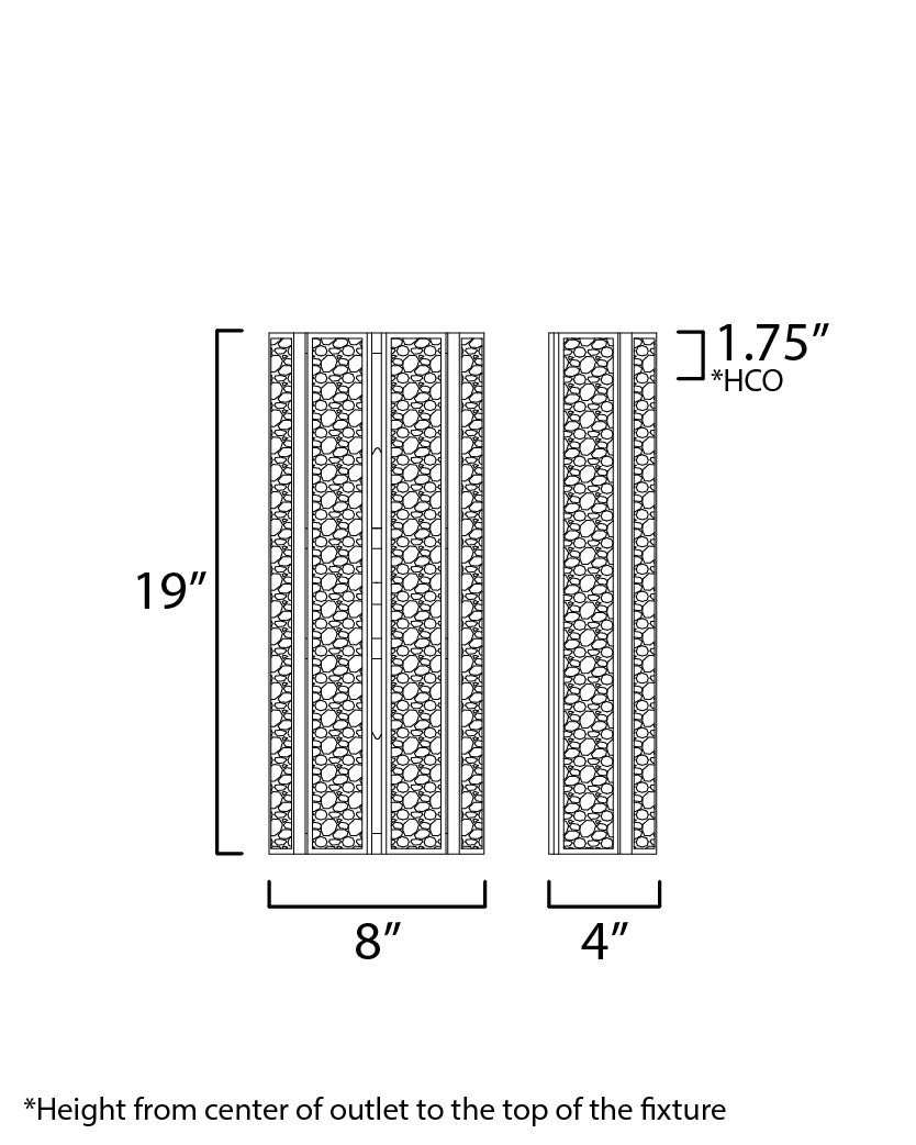 Miramar Wall Sconce dimensions diagram