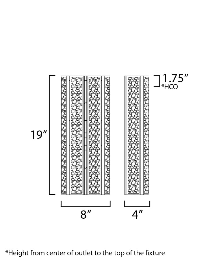 Miramar Wall Sconce dimensions diagram