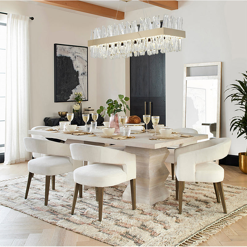 Rectangular Frame Chandelier with Clear Crystals (LX61) by Bethel - view 26