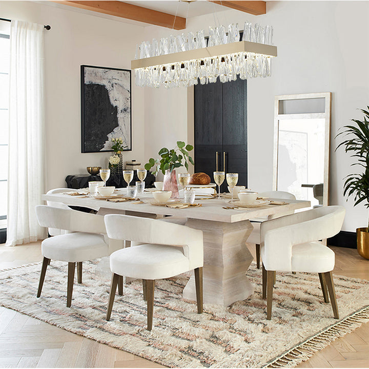 Rectangular Frame Chandelier with Clear Crystals (LX61) by Bethel - view 26