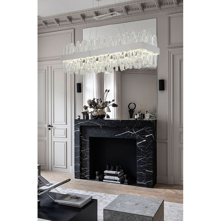 Rectangular Frame Chandelier with Clear Crystals (LX61) by Bethel - view 23