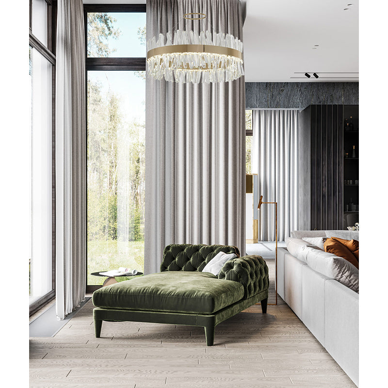 Rectangular Frame Chandelier with Clear Crystals (LX61) by Bethel - view 14