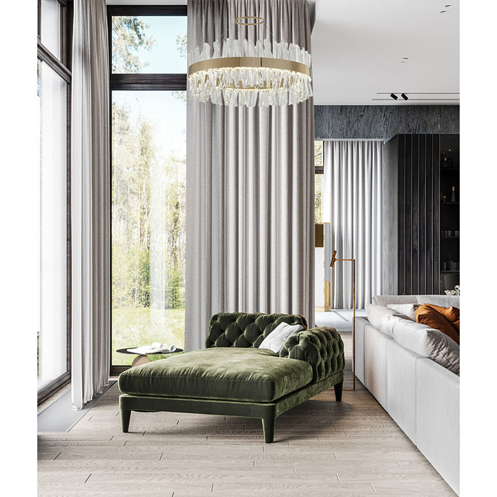 Rectangular Frame Chandelier with Clear Crystals (LX61) by Bethel - view 14