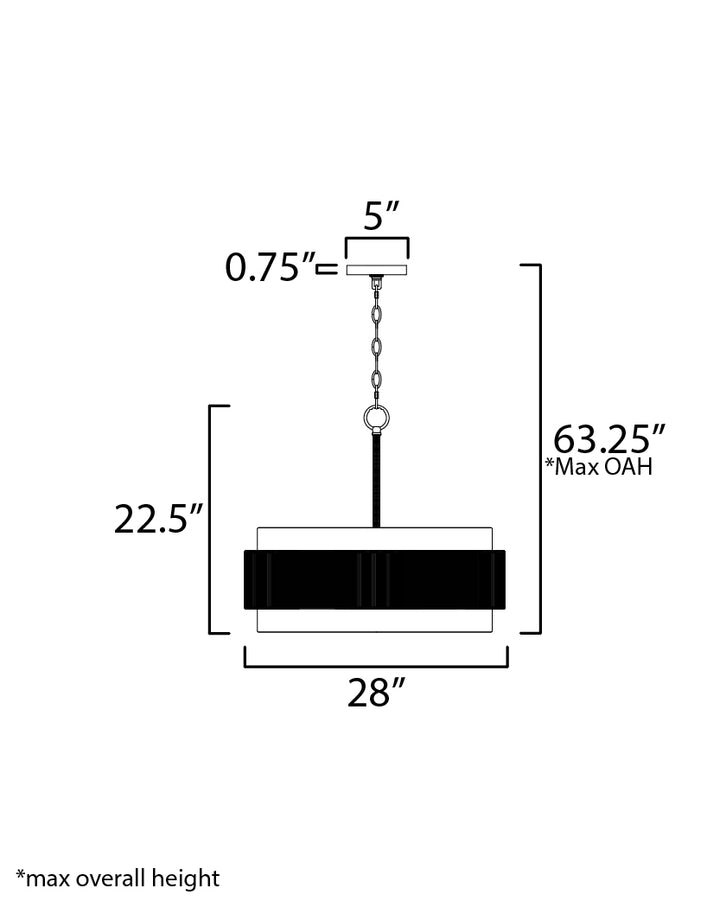 Seacliff Pendant dimensions diagram