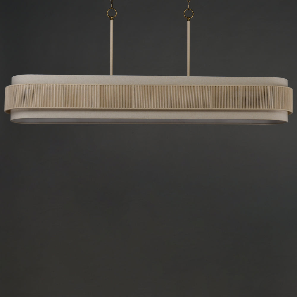 Seacliff 7 Light Linear Pendant Natural Aged Brass alternate view