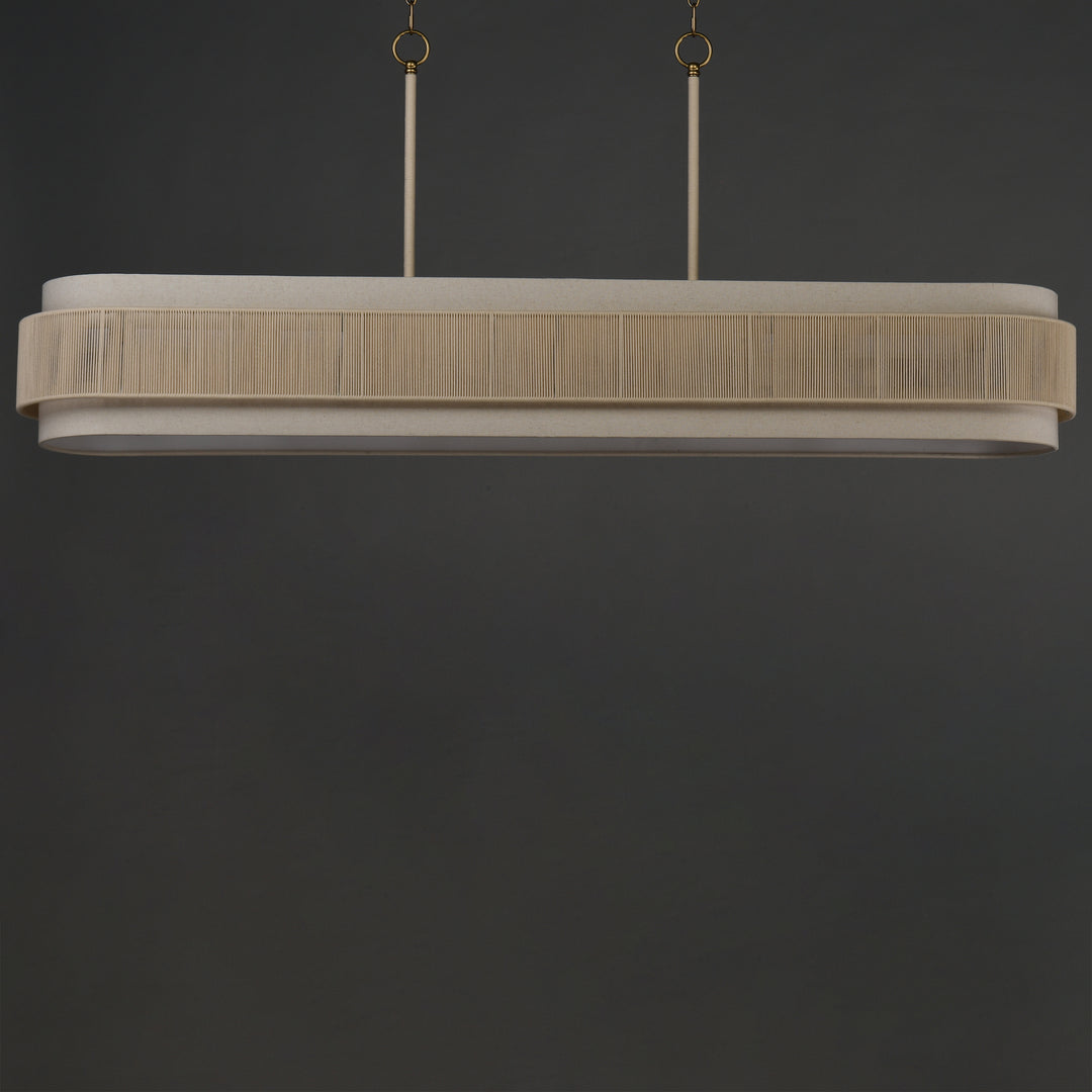 Seacliff 7 Light Linear Pendant Natural Aged Brass alternate view