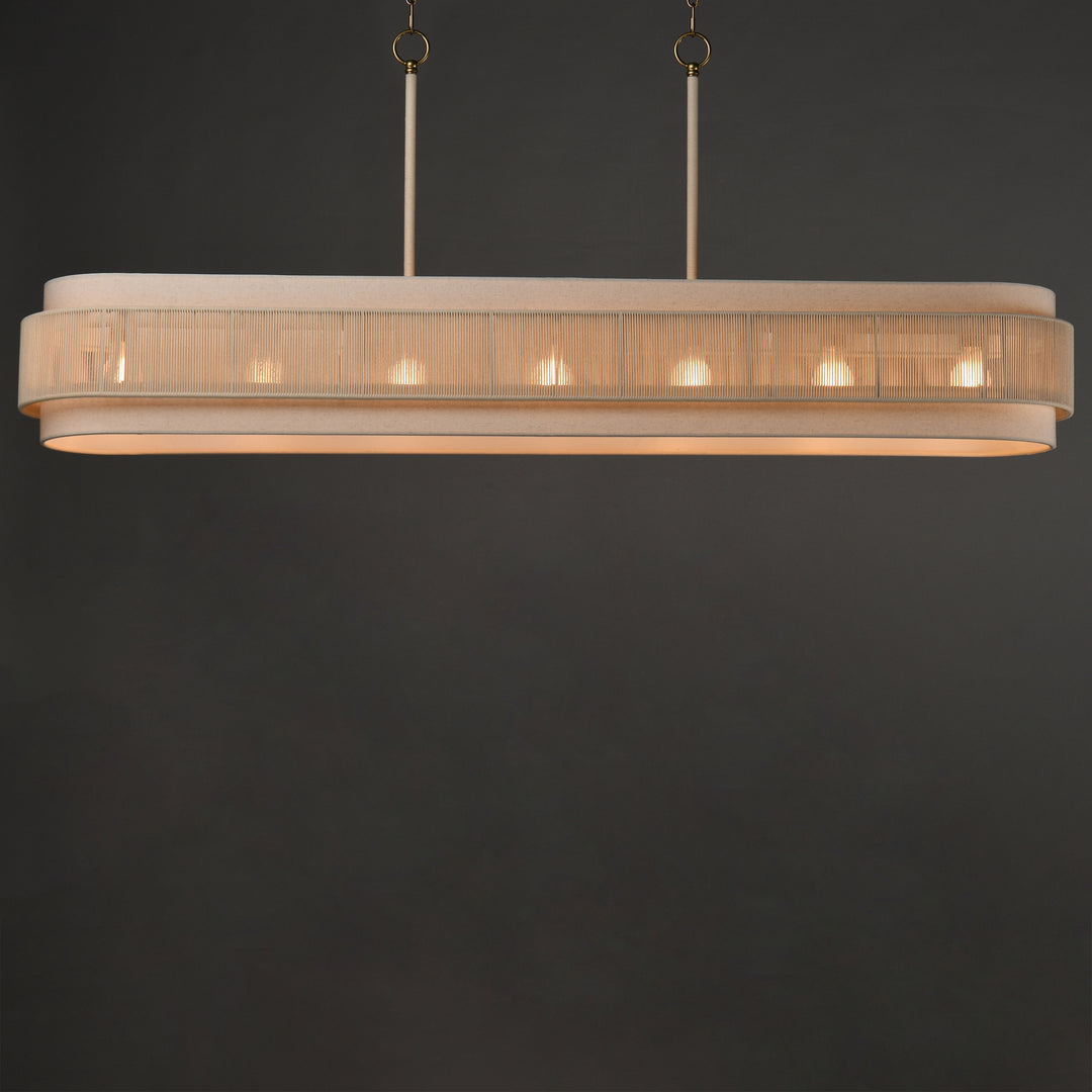 Seacliff 7 Light Linear Pendant Natural Aged Brass alternate view