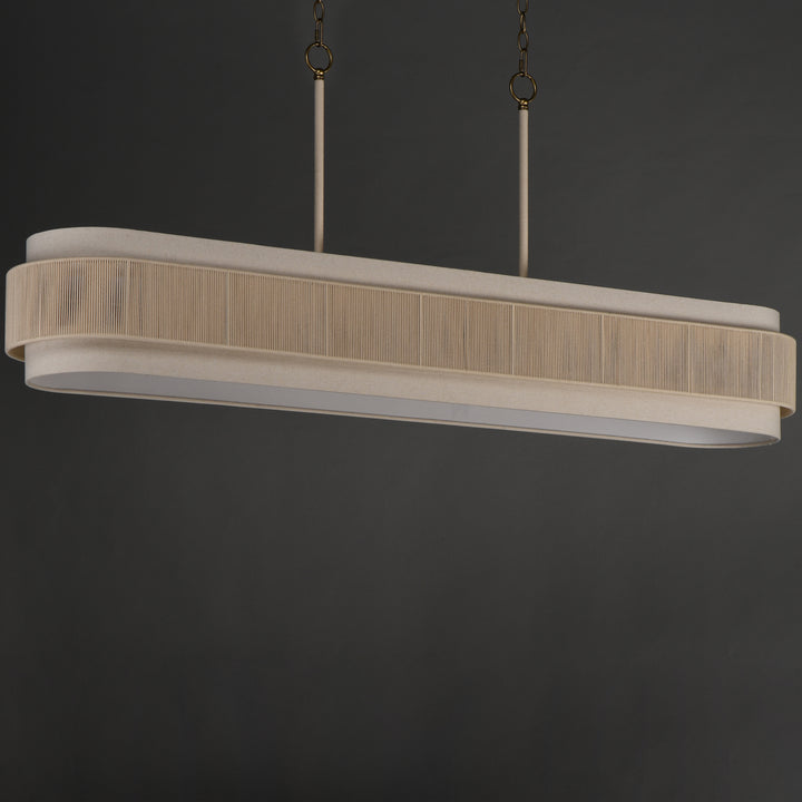 Seacliff 7 Light Linear Pendant Natural Aged Brass alternate view