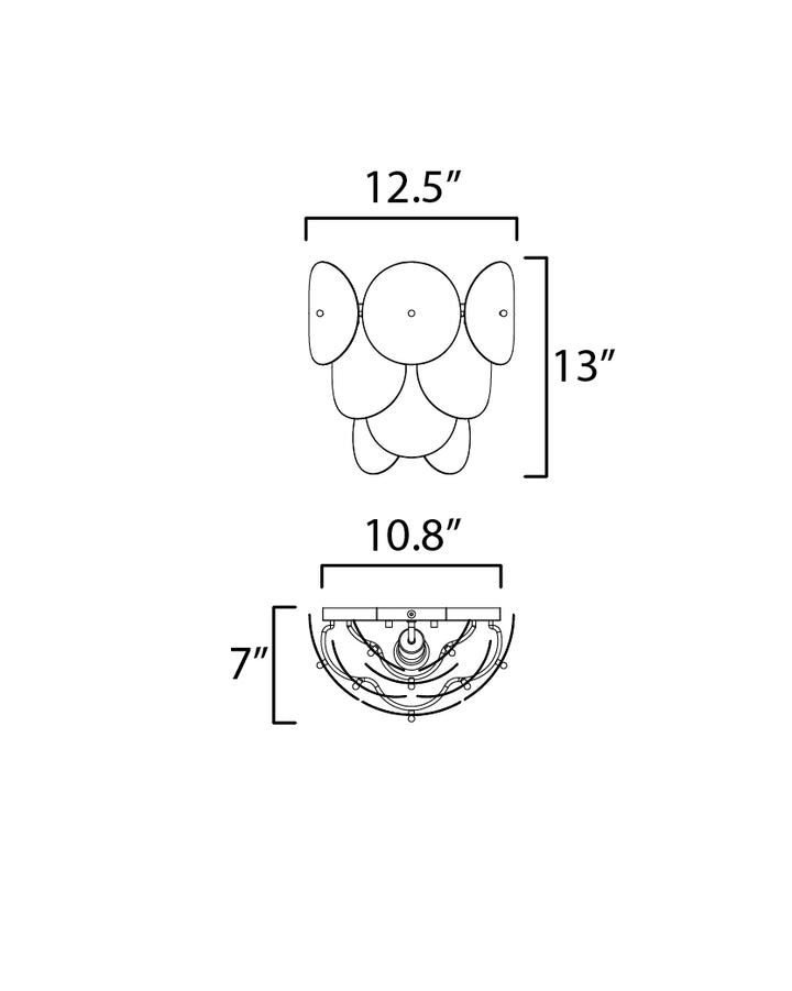 Isla 1-Light Sconce dimensions diagram